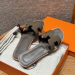 Oran Sandals for Women | Etoupe Grey | Epsom Leather - Image 2