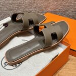 Oran Sandals for Women | Etoupe Grey | Epsom Leather - Image 3