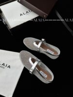 Silver Fishnet Ballet Flats – Luxury Comfort in Motion - Image 4