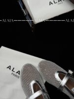 Silver Fishnet Ballet Flats – Luxury Comfort in Motion - Image 8
