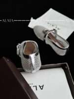 Silver Fishnet Ballet Flats – Luxury Comfort in Motion - Image 9