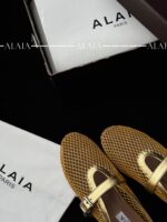 Gold Fishnet Ballet Flats | Luxe Mesh & Lambskin - Image 8