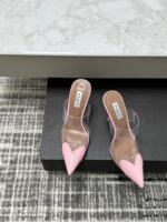 Pink Le Cœur Mules in Patent Calfskin – Romantic Elegance for Every Step - Image 3