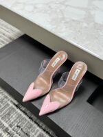 Pink Le Cœur Mules in Patent Calfskin – Romantic Elegance for Every Step - Image 4