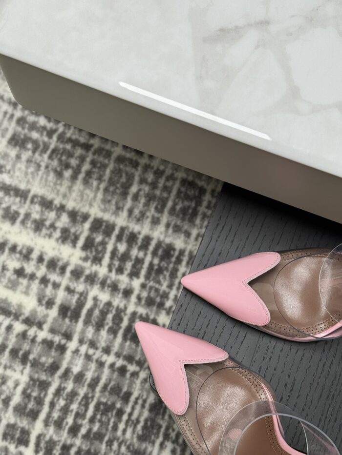 Pink Le Cœur Mules in Patent Calfskin – Romantic Elegance for Every Step - Image 8