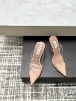 Nude Le Cœur Mules in Patent Calfskin – Elegant Minimalism - Image 3