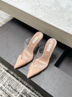 Nude Le Cœur Mules in Patent Calfskin – Elegant Minimalism - Image 4