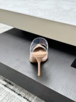 Nude Le Cœur Mules in Patent Calfskin – Elegant Minimalism - Image 6