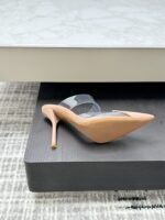 Nude Le Cœur Mules in Patent Calfskin – Elegant Minimalism - Image 7