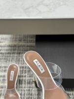 White Le Cœur Mules in Patent Calfskin – Timeless Elegance with a Modern Twist - Image 9
