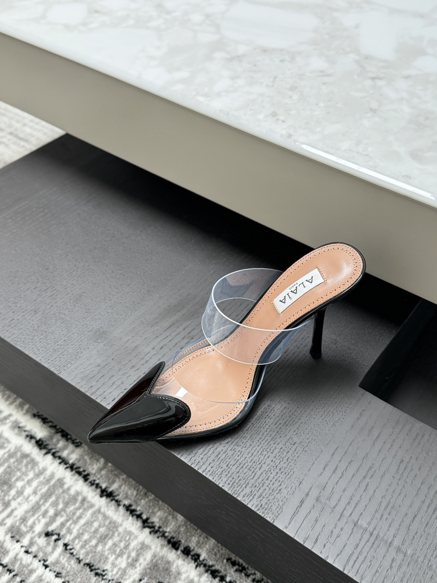 wsxc1753248755096_3 Black Le Cœur Mules in Patent Calfskin – Iconic Elegance for Modern Women - Image 1