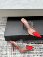 Red Le Cœur Mules in Patent Calfskin – Bold Elegance, Effortless Glamour - Image 5