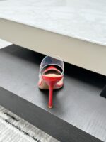Red Le Cœur Mules in Patent Calfskin – Bold Elegance, Effortless Glamour - Image 6