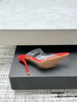 Red Le Cœur Mules in Patent Calfskin – Bold Elegance, Effortless Glamour - Image 7