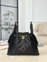CHANEL 25 Small Bag | Black | Granular Embossed Calfskin & Gold-Toned Metal