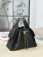 CHANEL 25 Small Bag | Black | Granular Embossed Calfskin & Gold-Toned Metal - Image 2