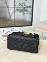 CHANEL 25 Small Bag | Black | Granular Embossed Calfskin & Gold-Toned Metal - Image 5