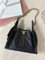 CHANEL 25 Small Bag | Black | Granular Embossed Calfskin & Gold-Toned Metal - Image 6
