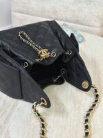CHANEL 25 Small Bag | Black | Granular Embossed Calfskin & Gold-Toned Metal - Image 7