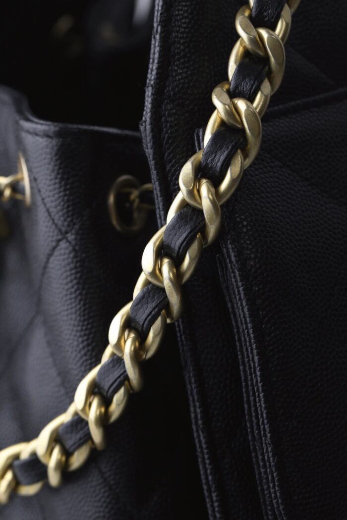 CHANEL 25 Small Bag | Black | Granular Embossed Calfskin & Gold-Toned Metal - Image 10