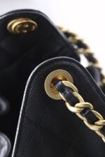 CHANEL 25 Small Bag | Black | Granular Embossed Calfskin & Gold-Toned Metal - Image 14