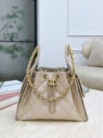 CHANEL 25 Small Bag | Beige | Granular Embossed Calfskin & Gold-Toned Metal