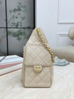 CHANEL 25 Small Bag | Beige | Granular Embossed Calfskin & Gold-Toned Metal - Image 4