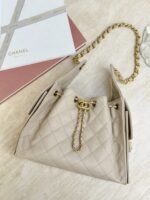 CHANEL 25 Small Bag | Beige | Granular Embossed Calfskin & Gold-Toned Metal - Image 6
