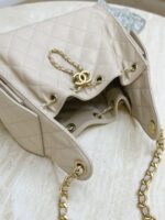 CHANEL 25 Small Bag | Beige | Granular Embossed Calfskin & Gold-Toned Metal - Image 8