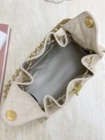 CHANEL 25 Small Bag | Beige | Granular Embossed Calfskin & Gold-Toned Metal - Image 9