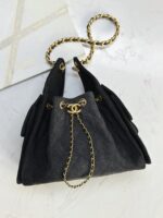 CHANEL 25 Medium Handbag | Black | Glossy Creased Calfskin & Gold & Ruthenium Metal | 40 x 30 x 15 cm - Image 9