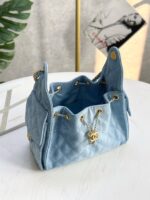 CHANEL 25 Small Bag | Blue | Granular Embossed Calfskin & Gold-Toned Metal - Image 6