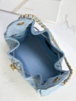 CHANEL 25 Small Bag | Blue | Granular Embossed Calfskin & Gold-Toned Metal - Image 7