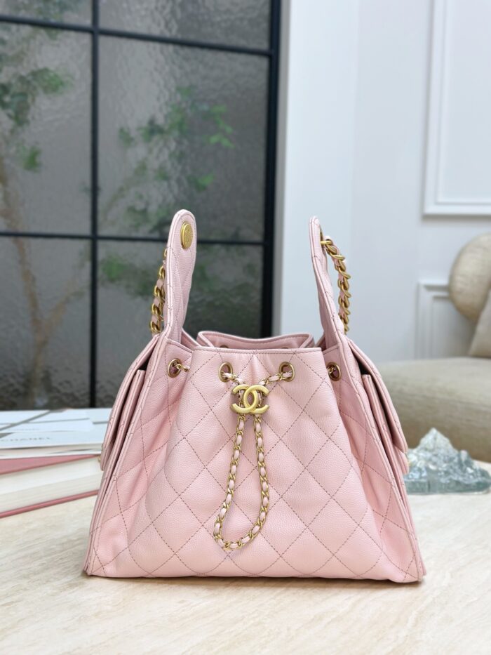 CHANEL 25 Small Bag | Pale Pink | Granular Embossed Calfskin & Gold-Toned Metal - Image 1