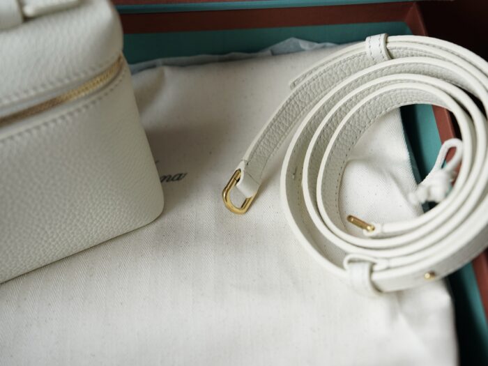 LP Extra Pocket L19 Clutch | Whispering White / Sun Gold | Hammered Calfskin - Image 9