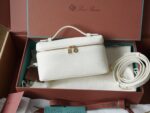 LP Extra Pocket L19 Clutch | Whispering White / Sun Gold | Hammered Calfskin - Image 2