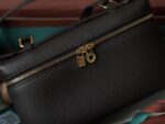 LP Extra Pocket L19 Clutch | Black / Sun Gold | Hammered Calfskin - Image 5