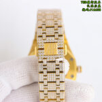 THB Royal Oak 15400 Full Diamond Watch – 41mm Iced Out Edition | Available in Gold, Silver, Rose Gold - Image 8