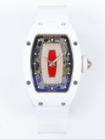 Luxury RM07-1 Inspired Ceramic Women’s Watch – ZF Edition | Automatic Skeleton Movement | Elegant Black & White Design
