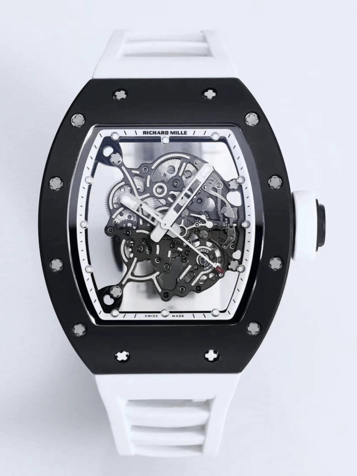 2025 Richard Mille RM055 Inspired Watch – Upgraded Double Barrel Skeleton Movement | Ceramic Case | Luxury Men’s Automatic Watch - Image 1