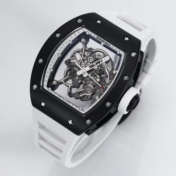 2025 Richard Mille RM055 Inspired Watch – Upgraded Double Barrel Skeleton Movement | Ceramic Case | Luxury Men’s Automatic Watch - Image 3