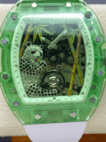 Richard Mille RM26-01 Panda Tourbillon Watch – Full Crystal Case | Skeleton Dial | Artistic Luxury Timepiece
