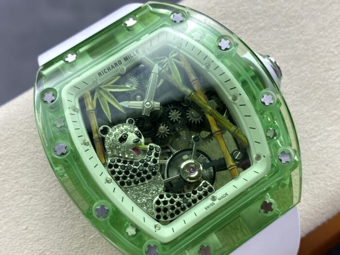 Richard Mille RM26-01 Panda Tourbillon Watch – Full Crystal Case | Skeleton Dial | Artistic Luxury Timepiece - Image 2