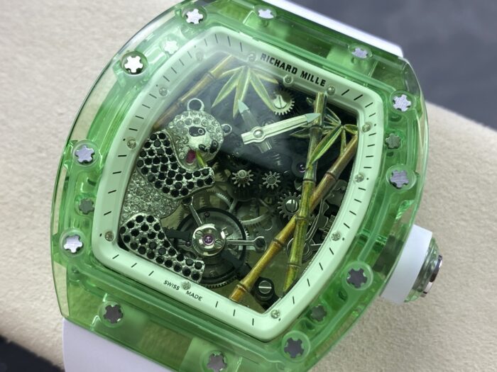Richard Mille RM26-01 Panda Tourbillon Watch – Full Crystal Case | Skeleton Dial | Artistic Luxury Timepiece - Image 3