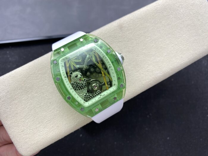 Richard Mille RM26-01 Panda Tourbillon Watch – Full Crystal Case | Skeleton Dial | Artistic Luxury Timepiece - Image 4