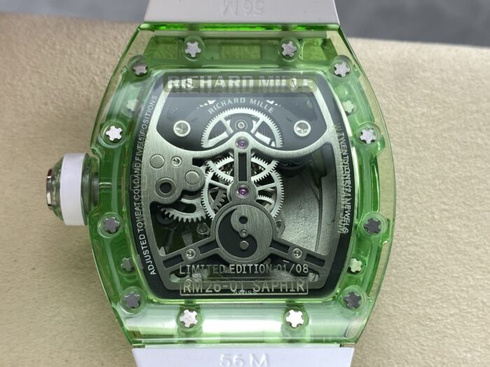 Richard Mille RM26-01 Panda Tourbillon Watch – Full Crystal Case | Skeleton Dial | Artistic Luxury Timepiece - Image 7