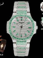 Patek Philippe Nautilus 7118 Ladies Full Diamond Watch – Ruby, Sapphire, Emerald | GR Factory 2025 Luxury Edition