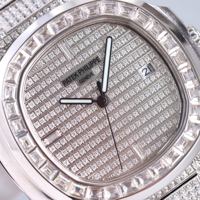Patek Philippe Nautilus 57191G-001 Full Diamond Iced Out Watch | GR Factory | Cal.324 Movement - Image 3