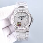 Patek Philippe Nautilus 57191G-001 Full Diamond Iced Out Watch | GR Factory | Cal.324 Movement - Image 4