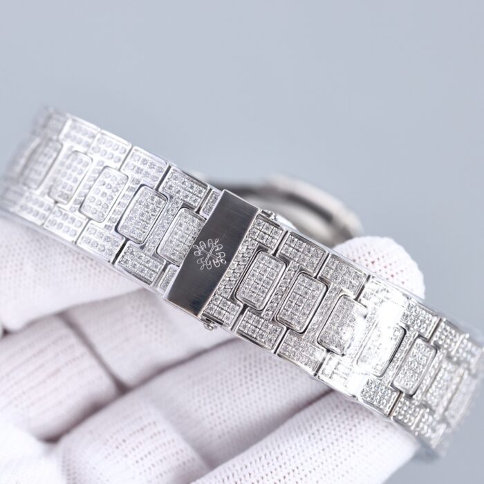 Patek Philippe Nautilus 57191G-001 Full Diamond Iced Out Watch | GR Factory | Cal.324 Movement - Image 9
